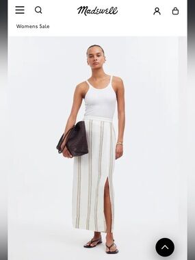 Madewell Maxi Skirt in 100% Linen